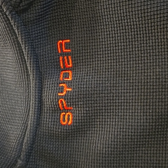Spyder Men's Qtr Zip Black Pullover with Pockets and Microfleece Lining - Picture 7 of 10